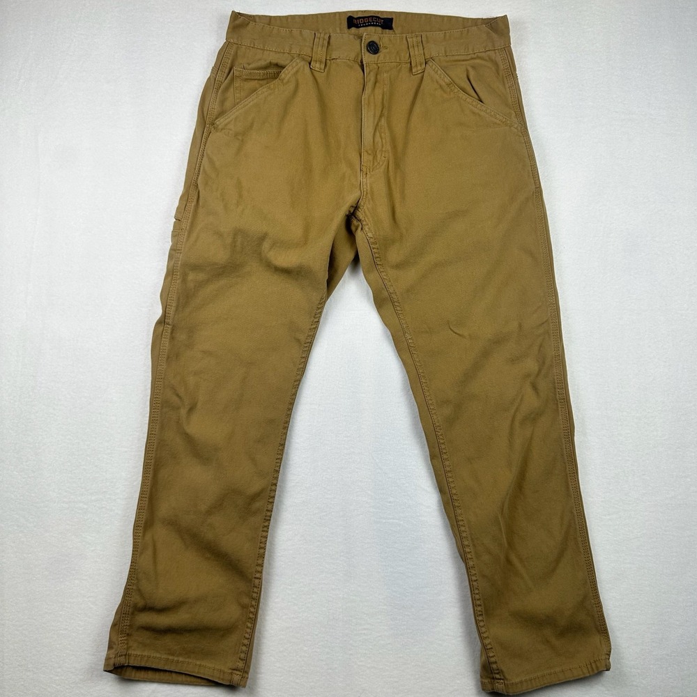 Ridgecut Toughwear Pants Mens 34x30 Brown Canvas Work Utility Rugged Outdoor